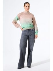 Garcia Sweter w kolorze beżowo-miętowym rozmiar: XL. Brązowe swetry Garcia, xl, bez wzorów, ze splotem, bez ramiączek. Za 135.49 zł.