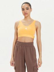 Adidas Top Essentials 3-Stripes IR6110 Żółty Slim Fit. Żółte topy adidas, l, bez wzorów, z bawełny, bez kołnierzyka, bez ramiączek. Za 89.99 zł.