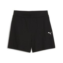 Damskie prążkowane szorty ESS ELEVATED 5" z wysokim stanem PUMA Black. Czarne szorty Puma, bez wzorów, prążkowane. Za 159.00 zł.