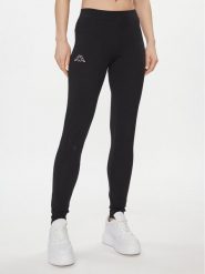 Kappa Legginsy Zapri 303MJB0 Czarny Slim Fit. Czarne legginsy Kappa, bez wzorów, z bawełny. Za 99.99 zł.