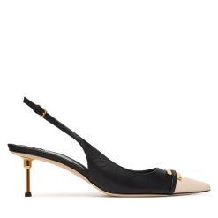 Czółenka Elisabetta Franchi. Czarne czółenka Elisabetta Franchi, bez wzorów, bez obcasa, bez zapięcia. Za 3,429.00 zł.