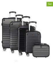 Geographical Norway 5-częściowy zestaw "Shock" w kolorze czarnym rozmiar: onesize. Czarne walizki Geographical Norway. Za 565.99 zł.