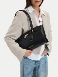 Nine West Torebka EO-GOLDEN FRAME-LDA942 Czarny. Czarne torebki klasyczne Nine West, bez wzorów, ze skóry, bez dodatków. Za 279.99 zł.