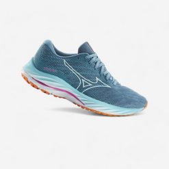 Buty do biegania damskie Mizuno Wave Rider 26. Brązowe buty do biegania Mizuno, bez wzorów, z kauczuku, bez zapięcia, do biegania, mizuno wave. Za 449.99 zł.