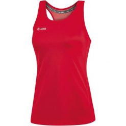 Damski tank top Jako top Run 2.0. Czerwone topy JAKO, bez wzorów, sportowe, bez kołnierzyka, bez ramiączek. Za 142.00 zł.