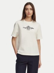 Tommy Hilfiger T-Shirt Crest WW0WW48713 Biały Relaxed Fit. Białe t-shirty Tommy Hilfiger, xl, bez wzorów, z bawełny, bez kołnierzyka, bez ramiączek. Za 249.99 zł.