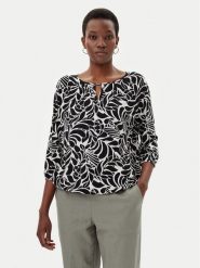 Olsen Bluzka 11105072 Czarny Regular Fit. Czarne bluzki Olsen, bez wzorów, z wiskozy, bez kołnierzyka, bez ramiączek. Za 269.99 zł.