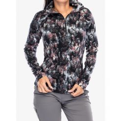 Bluza bez kaptura damska Columbia Glacial IV Print 1/2 Zip. Czarne bluzy Columbia, xs, bez wzorów, bez kaptura, trekkingowe. Za 109.99 zł.