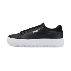Buty do chodzenia damskie Puma Lily Platform. Czarne buty do biegania Puma, bez wzorów, z gumy, bez zapięcia, do biegania. Za 180.40 zł.