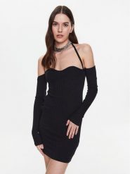 Herskind Sukienka koktajlowa Kathleen 4775935 Czarny Slim Fit. Czarne sukienki Herskind, l, bez wzorów, z bawełny, wizytowe, bez kołnierzyka, bez ramiączek. Za 649.99 zł.