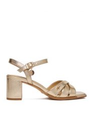 MEXX Sandały EO-WS1161-01 Złoty. Żółte sandały Mexx, bez wzorów, ze skóry, bez obcasa, na słupku, bez zapięcia. Za 329.99 zł.