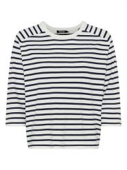 Olsen Sweter w kolorze granatowo-białym rozmiar: 44. Białe swetry Olsen, bez wzorów, bez ramiączek. Za 134.95 zł.