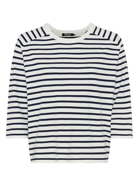 Olsen Sweter w kolorze granatowo-białym rozmiar: 42. Białe swetry Olsen, bez wzorów, bez ramiączek. Za 134.95 zł.