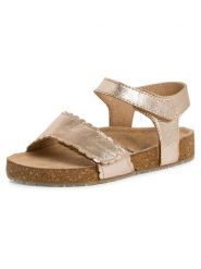 S.Oliver Skórzane sandały w kolorze złotym rozmiar: 35. Żółte sandały S.Oliver, bez wzorów, klasyczne, z otwartym noskiem, bez obcasa, bez zapięcia. Za 107.95 zł.