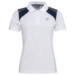Koszulka polo damska CLUB 22 Tech. Białe t-shirty sportowe Head, m, bez wzorów, z materiału, bez ramiączek, tenisowe. Za 259.99 zł.