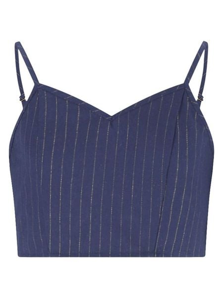 Like Flo Top w kolorze granatowym rozmiar: 164. Niebieskie topy Like Flo, bez wzorów, z materiału, bez kołnierzyka, bez ramiączek. Za 65.54 zł.