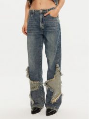One Teaspoon Jeansy 26510 Niebieski Wide Leg. Niebieskie jeansy One Teaspoon, bez wzorów, z bawełny. Za 399.99 zł.