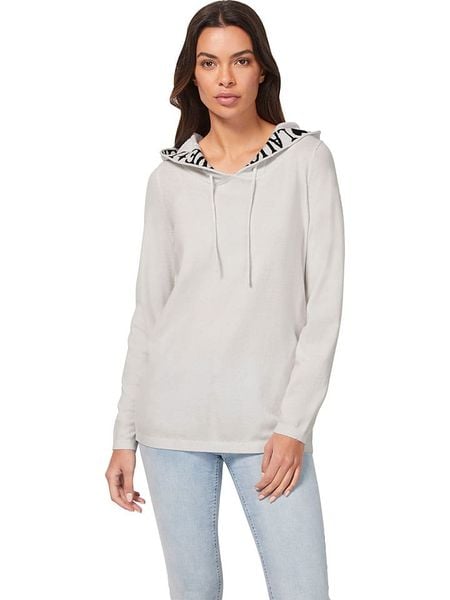 Heine Bluza w kolorze białym rozmiar: 42. Białe bluzy Heine, bez wzorów, z kapturem. Za 100.28 zł.