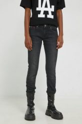 Tommy Jeans jeansy Sophie damskie high waist. Czarne jeansy Tommy Jeans, bez wzorów, z denimu, z obniżonym stanem. Za 489.99 zł.