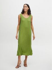 B.young Sukienka letnia 20813308 Zielony Loose Fit. Zielone sukienki b.young, s, bez wzorów, z syntetyku, bez kołnierzyka, bez ramiączek. Za 229.99 zł.