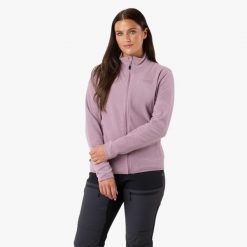 Bluza polarowa turystyka damska Swedemount Stryn Fleece szybkoschnąca. Fioletowe bluzy bez kaptura SWEDEMOUNT, na zimę, bez wzorów, z polaru, narciarskie. Za 169.99 zł.