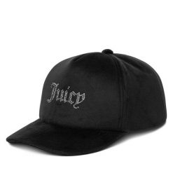 Czapka z daszkiem Juicy Couture. Czarne czapki z daszkiem Juicy Couture, bez wzorów. Za 149.99 zł.