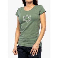 Koszulka bawełniana damska Ocun Classic T Organic Flower. Zielone t-shirty sportowe Ocun, bez wzorów, z bawełny, bez ramiączek. Za 143.99 zł.