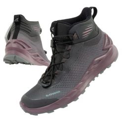 Buty trekkingowe damskie Lowa Merger Mid GORE-TEX. Szare buty trekkingowe Lowa, z gore-texu, bez zapięcia. Za 399.00 zł.