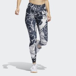 Legginsy damskie adidas Optime Superher Training 7/8. Czarne legginsy adidas, bez wzorów, eleganckie. W wyprzedaży za 240.00 zł.