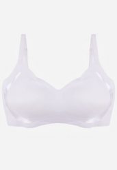 Biały Biustonosz z Usztywnianymi Miseczkami i Transparentną Wstawką Zeriga. Białe biustonosze Born2be, bez wzorów. Za 29.99 zł.