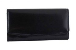 Portfel skórzany BARBERINI'S czarny 8137-1. Czarne portfele Barberinis, bez wzorów, ze skóry. Za 169.99 zł.