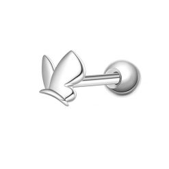 Glanzstücke München Piercing Motyl z srebra próby 925 w kolorze srebrnym Kolczyki 1 ct Damski. Szare kolczyki Glanzstücke München, srebrne. Za 110.49 zł.