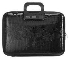 Torba Bombata Shiny Cocco 13''-14'' black. Czarne torby na laptopa Bombata, bez wzorów, ze skóry, na ramię. W wyprzedaży za 260.00 zł.