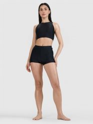 4F Szorty kąpielowe damskie - czarne M. Czarne bikini 4f, bez wzorów, z elastanu, wakacyjne. Za 79.99 zł.