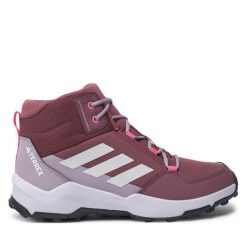 Trekkingi adidas. Brązowe buty sportowe lifestyle adidas, bez wzorów, sportowe, bez zapięcia, adidas terrex. Za 199.99 zł.