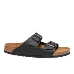 Klapki turystyczne uniseks Birkenstock Arizona 551253 BLACK. Czarne klapki Birkenstock, bez wzorów, sportowe, bez obcasa, bez zapięcia. Za 389.00 zł.