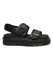 Dr. Martens Skórzane sandały "Zebzag" w kolorze czarnym rozmiar: 39. Czarne sandały Dr Martens, bez wzorów, klasyczne, z otwartym noskiem, bez obcasa, na platformie, bez zapięcia. Za 419.95 zł.