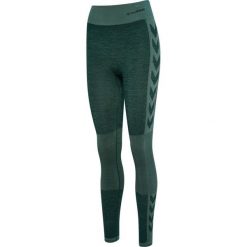 Damskie legginsy bezszwowe z wysokim stanem Hummel Clea. Zielone legginsy Hummel, bez wzorów, sportowe. Za 189.00 zł.