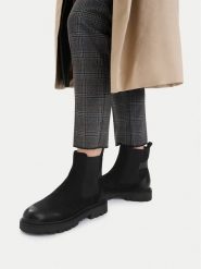 Lasocki Sztyblety CEO-WI23-GORDA-06 Czarny. Czarne botki Lasocki, bez wzorów, z nubiku, bez obcasa, na płaskiej podeszwie, bez zapięcia. Za 249.99 zł.
