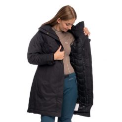 Płaszcz puchowy damski Chelsea. Czarne płaszcze Marmot, m, bez wzorów, z puchu, eleganckie, bez kaptura. Za 1,377.78 zł.