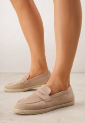 Ciemnobeżowe Mokasyny Ozdobione Plecionką Fennata. Brązowe mokasyny Born2be, bez wzorów. Za 69.99 zł.