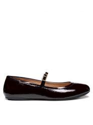 Geox Baleriny D Palmaria D56MUA 00067 C7011 Bordowy. Czerwone baleriny Geox, bez wzorów, z lakierowanej skóry, bez obcasa, bez zapięcia. Za 239.99 zł.