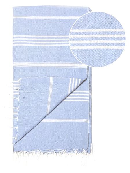 Hammam Chusta hammam w kolorze błękitnym - 180 x 100 cm rozmiar: onesize. Niebieskie chusty Hammam, bez wzorów, z bawełny. Za 114.95 zł.