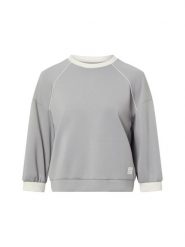 Marc Cain koszulka z długim rękawem Kobiety Sztuczne włókno szary, 44. Szare t-shirty sportowe Marc Cain, z aplikacjami, z włókna, bez ramiączek. Za 749.95 zł.