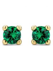 Diamant Exquis Złote kolczyki-wkrętki ze szmaragdami rozmiar: onesize. Zielone kolczyki Diamant Exquis, z szmaragdem, złote. Za 448.99 zł.
