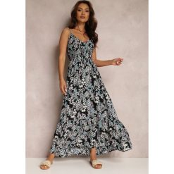 Czarna Sukienka Ponpy. Czarne sukienki Renee, l, z aplikacjami, bez kołnierzyka, bez ramiączek, maxi, kopertowe. W wyprzedaży za 55.99 zł.