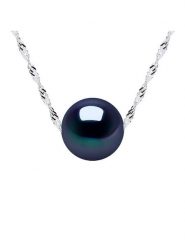 Mitzuko Srebrny naszyjnik z perłą - dł. 42 cm rozmiar: onesize. Szare naszyjniki Mitzuko, z materiału, z perłą, srebrne. Za 217.99 zł.