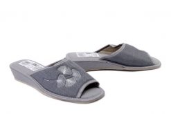 METEOR 043 Barbara szary, kapcie damskie. Szare kapcie Meteor, bez wzorów. Za 47.99 zł.