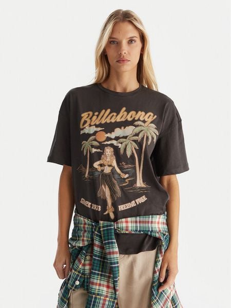 Billabong T-Shirt EBJZT00477 Czarny Oversize. Czarne t-shirty Billabong, s, bez wzorów, z bawełny, bez kołnierzyka, bez ramiączek. Za 159.99 zł.