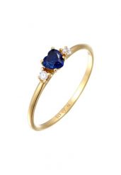 Elli kamieniami Kobiety Serce Cyrkonie niebieski i biały Srbero 925 Sterling Silver Pierścionki 1 ct Damski. Białe pierścionki Elli, z cyrkonią, pozłacane. Za 283.99 zł.